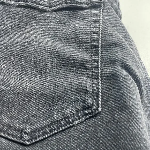 Re/Done Jeans Womens 30 Black 70s Ultra High Rise Stove Pipe Stretch Button Fly - Picture 11 of 15